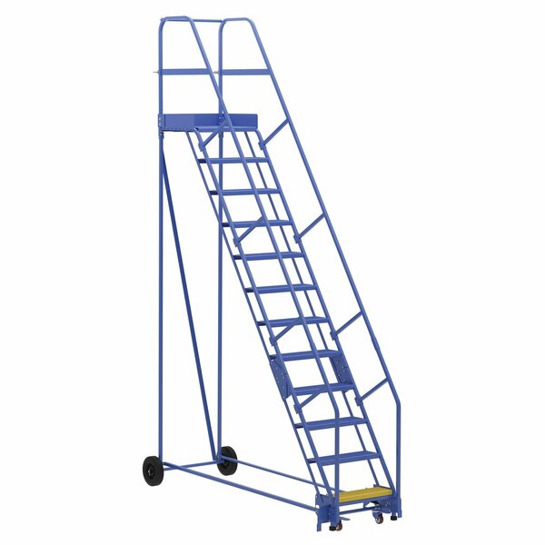 Vestil 156 H Steel Warehouse Ladder, 58 deg Perf, 12 Step, 21", 12 Steps LAD-12-21-P